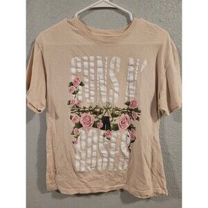 Guns N Roses Powder Pink  Graphic T‎ Shirt Top Womens Medium Used